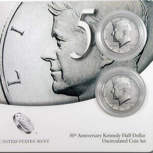 2014 2-Coin 50th Anniv Kennedy 1/2 Dollar Clad Set
